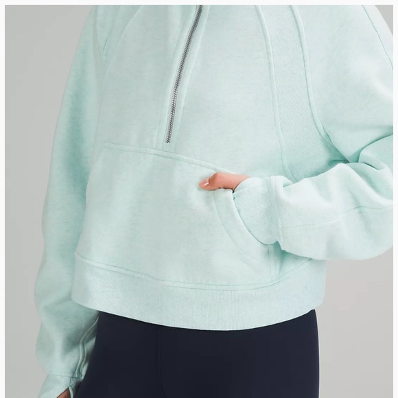 ❤️LULULEMON SCUBA OVERSIZED FUNNEL NECK HOODIE/JACKET-HEATHERED MINT-XL/XXL❤️ - Picture 10 of 16